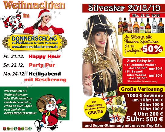 Weihnachten und Silvester gehts in den Donnerschlag $aktuelwerbebildtext_1